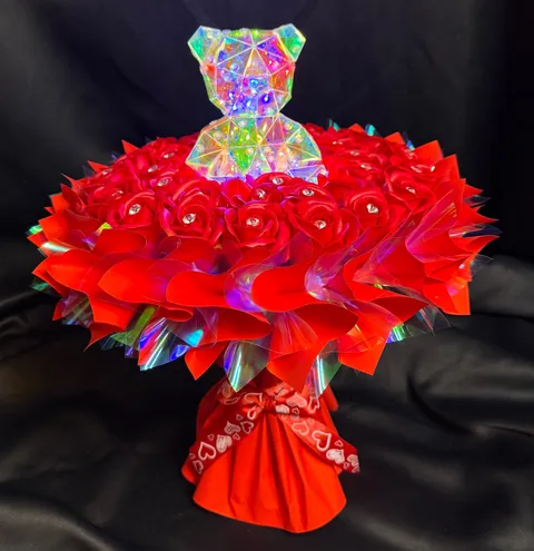 Bukiet miś led 25 cm