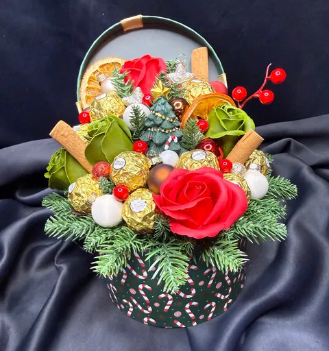 Świąteczny słodki flowerbox